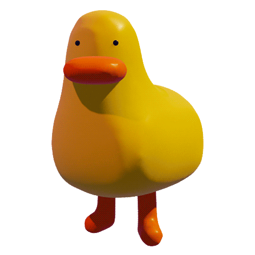 Rubber Duck 3D Sticker by milly cohen