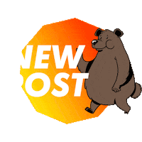 blackbearclo new post oso black bear bearnie Sticker