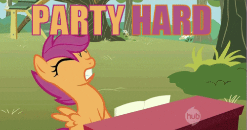 my little pony party hard GIF