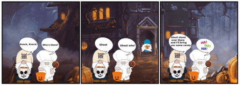 Knock Knock Halloween GIF