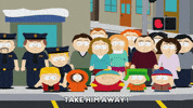 eric cartman crowd GIF by South Park 