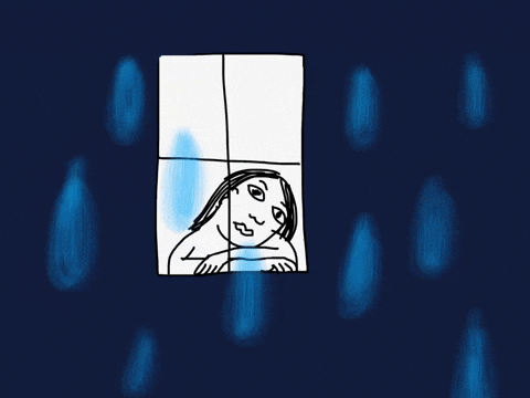 Sad Rain GIF by Barbara Pozzi