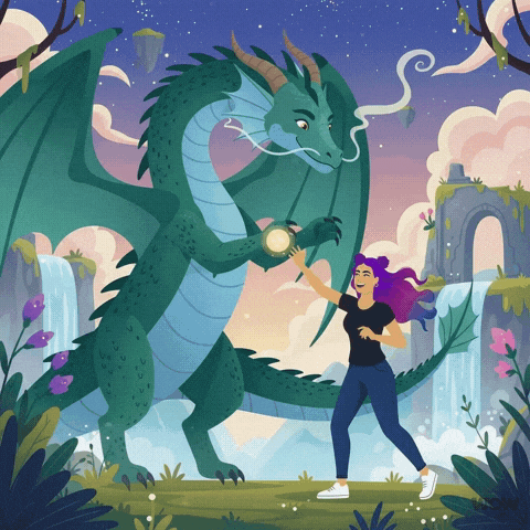 Dragon Playing GIF by World Of Women