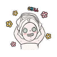 Illustration Chilling Sticker
