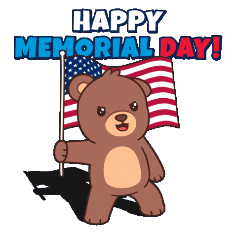 Teddy Bear Usa Sticker by BEARISH