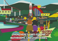 amusement park queue GIF by South Park 