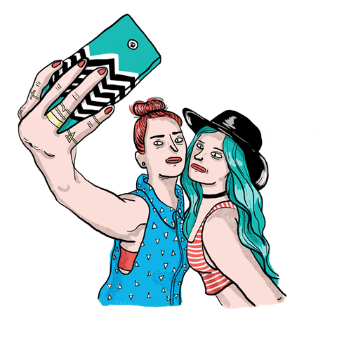 sarah_matuszewski giphyupload illustration doodle selfie GIF