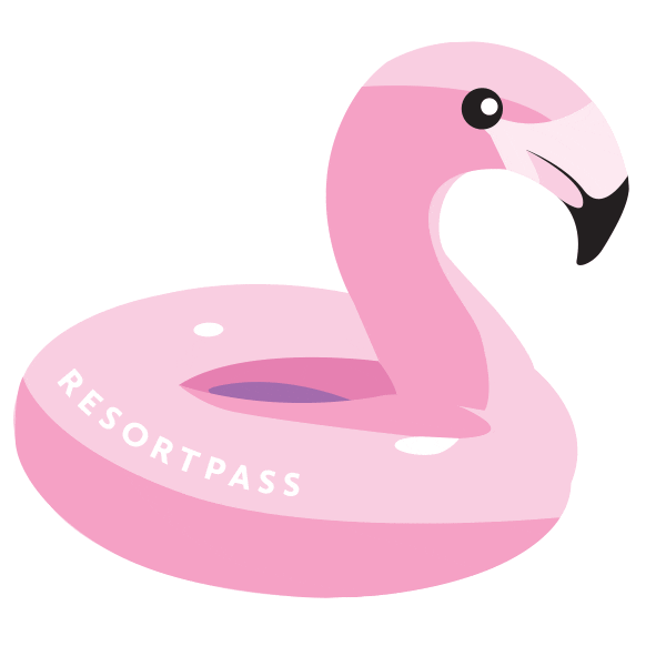 resortpass summer pink pool flamingo Sticker