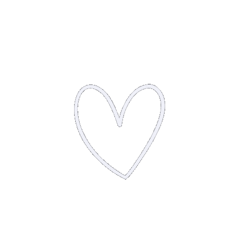 White Heart Love Sticker