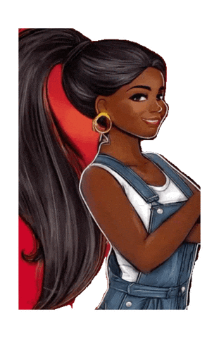 Long Hair Love Sticker by Sweet Charee Gallery