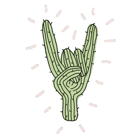 Rock Cactus Sticker by chenzi