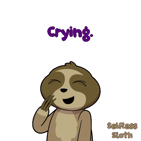 Sloth Crying Lol Sticker by VeeFriends