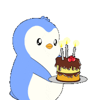 Make A Wish Birthday Sticker by Pudgy Penguins