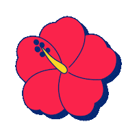 Flower Hibiscus Sticker by Loka Made
