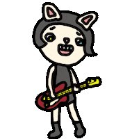 Guitarist Guitar Cat Sticker