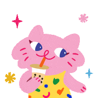 Cat Sparkle Sticker by Dollop Photo Experiences