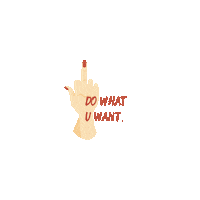 Do What U Want Illustration Sticker by V and B Officiel