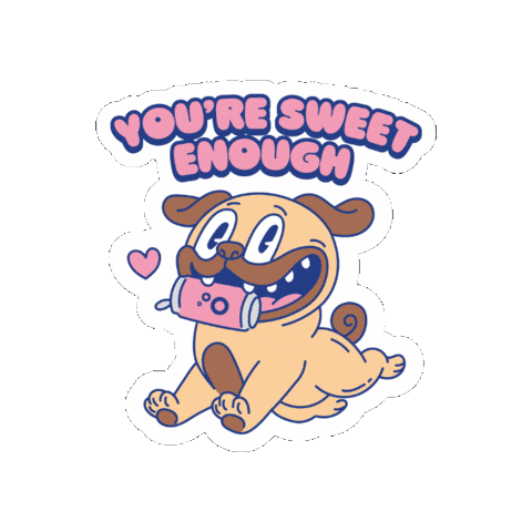 drinkcans dog drink cute dog hydration Sticker