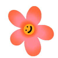 Happy Flower Sticker by Bananna Bones