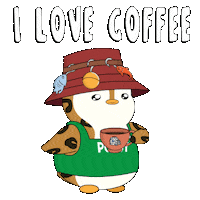Good Morning Coffee Sticker by Pudgy Penguins