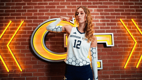Georgia Tech Volleyball GIF by Georgia Tech Yellow Jackets