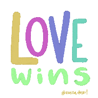 Rainbow Love Sticker by Emilia Desert