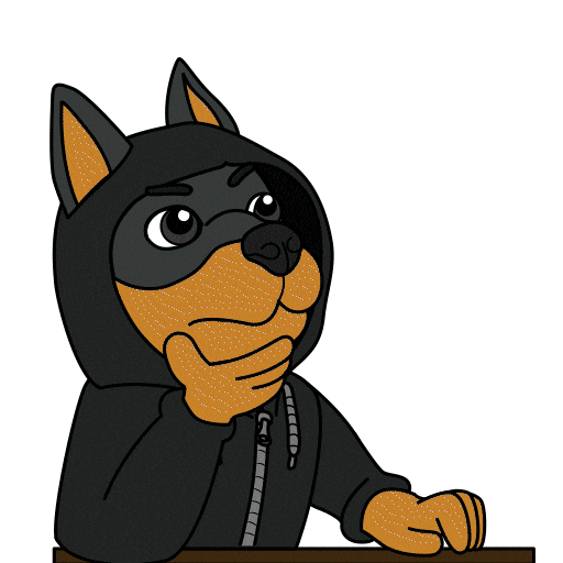 Confused Dog Sticker by Dobernut