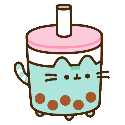 Refreshing Boba Tea Sticker by Pusheen