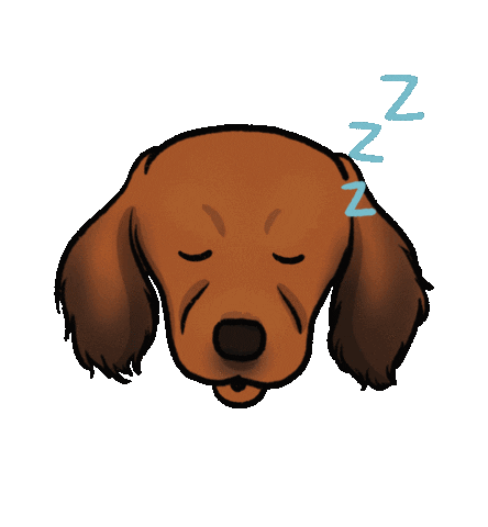 Sleepy Dog Sticker