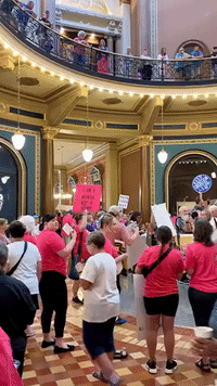 Protesters Rally at Iowa State Capitol as Lawmakers Pass Abortion Ban