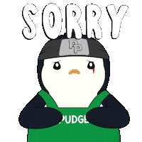 Sorry Excuse Me Sticker by Pudgy Penguins