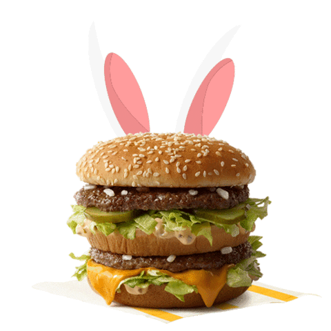 bunny burger Sticker by McDonald's Lebanon