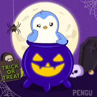 Trick Or Treat Halloween GIF by Pudgy Penguins