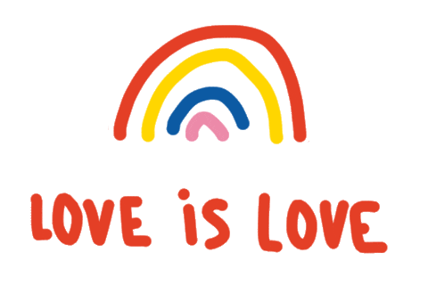 Rainbow Gay Sticker by Mathilde Cabanas