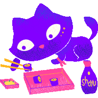 Cat Sushi Sticker by MCD Studio