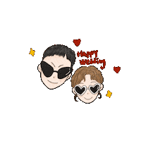 Ohm Happywedding Sticker