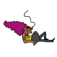 Animation Smoking Sticker by Cartuna