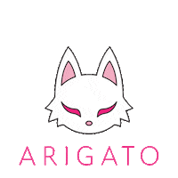 valorandvellum thank you fox kitsune arigato Sticker