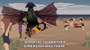 scared beach GIF by South Park 