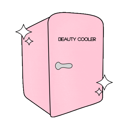 Pink Fridge Sticker by Your beauty regime just got cooler!