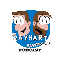 rayhartrundown cartoon logo podcast rundown Sticker