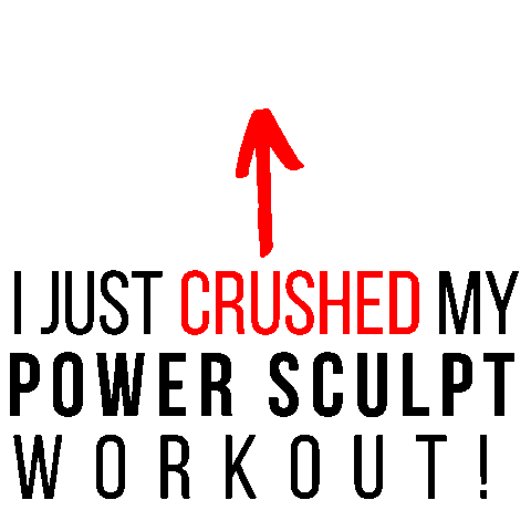 Workout Arrow Sticker by Power Sculpt Fitness