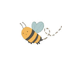 Happy Bee Sticker