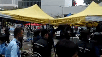 Police Dismantle Hong Kong Protesters' 'Study Corner'