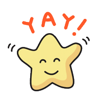 Happy Star Sticker