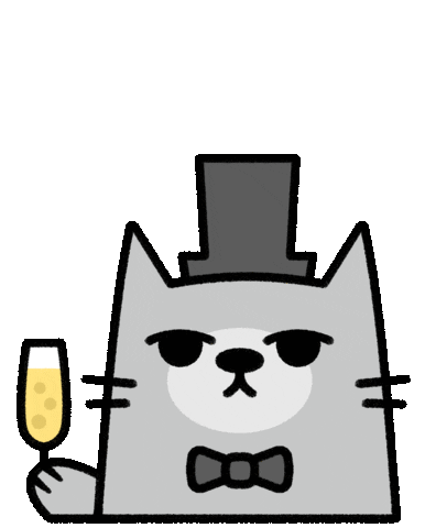 Cat Cheers Sticker