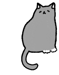 Kitten Greycat Sticker