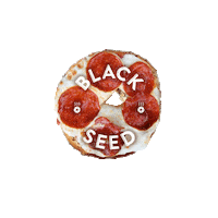 pizza bagel Sticker by Black Seed Bagels