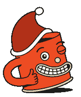 Christmas Illustration Sticker by Hard Lines Coffee