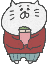 Cat Eat Sticker by yoyoyon